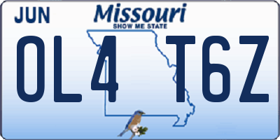 MO license plate OL4T6Z