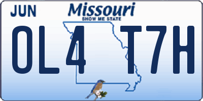 MO license plate OL4T7H