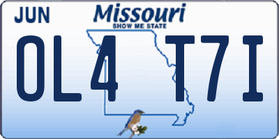 MO license plate OL4T7I