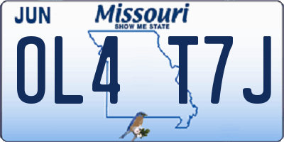 MO license plate OL4T7J