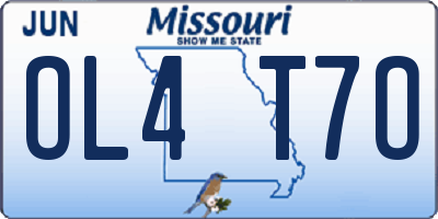 MO license plate OL4T7O