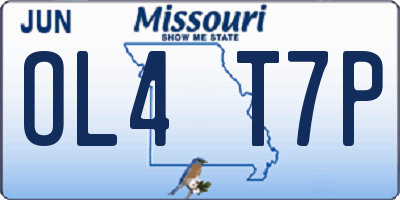 MO license plate OL4T7P