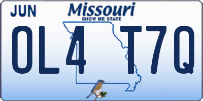 MO license plate OL4T7Q
