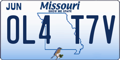 MO license plate OL4T7V