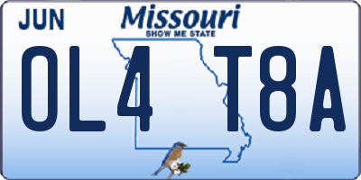MO license plate OL4T8A