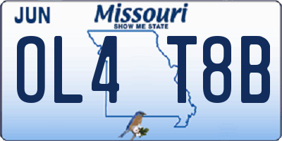 MO license plate OL4T8B