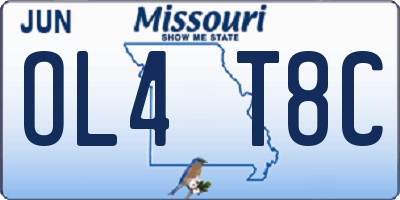 MO license plate OL4T8C