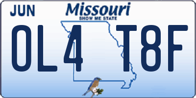 MO license plate OL4T8F