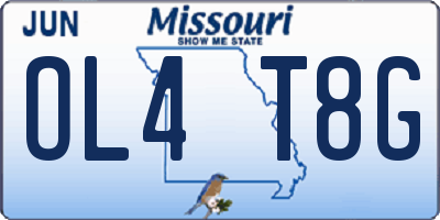 MO license plate OL4T8G
