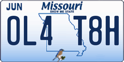 MO license plate OL4T8H