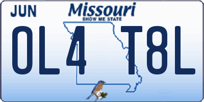 MO license plate OL4T8L