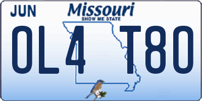 MO license plate OL4T8O