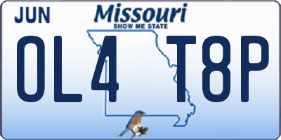 MO license plate OL4T8P