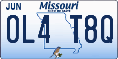 MO license plate OL4T8Q