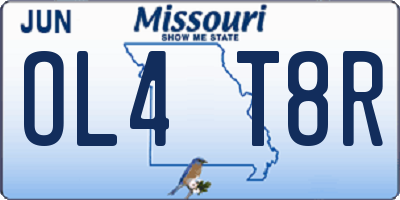 MO license plate OL4T8R