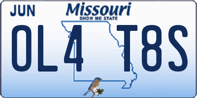 MO license plate OL4T8S