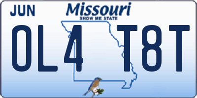 MO license plate OL4T8T