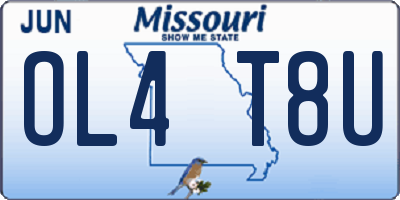 MO license plate OL4T8U