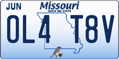 MO license plate OL4T8V