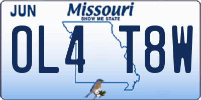 MO license plate OL4T8W