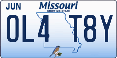 MO license plate OL4T8Y