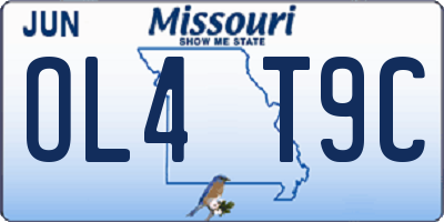MO license plate OL4T9C