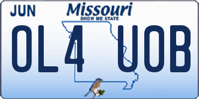 MO license plate OL4U0B