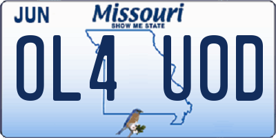 MO license plate OL4U0D