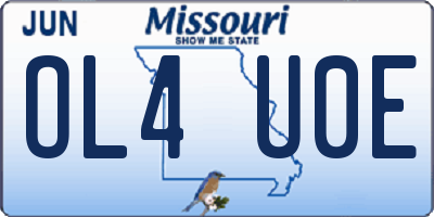 MO license plate OL4U0E
