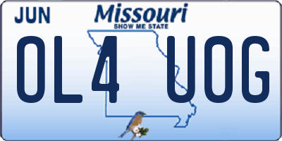 MO license plate OL4U0G