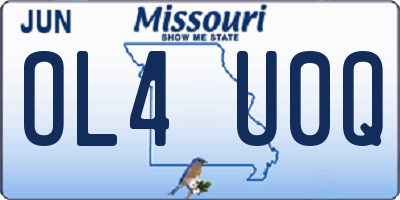 MO license plate OL4U0Q