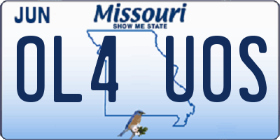 MO license plate OL4U0S