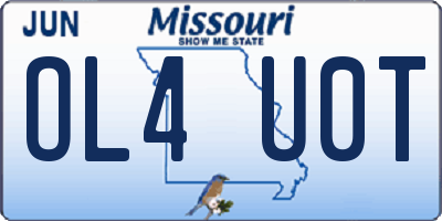 MO license plate OL4U0T