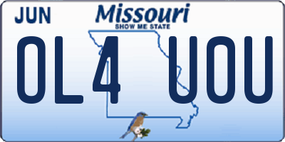 MO license plate OL4U0U