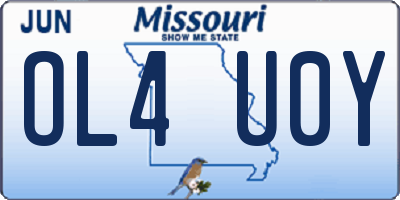 MO license plate OL4U0Y