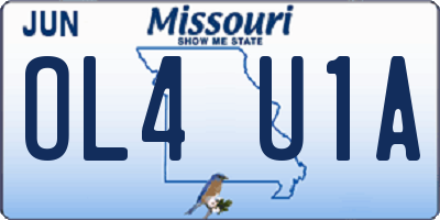 MO license plate OL4U1A