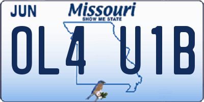 MO license plate OL4U1B