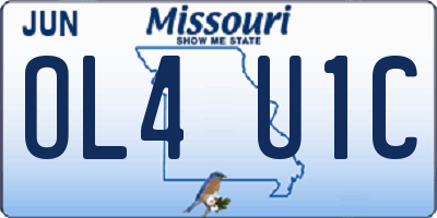 MO license plate OL4U1C