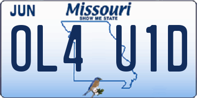 MO license plate OL4U1D