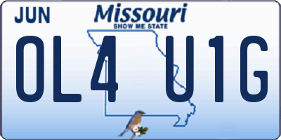 MO license plate OL4U1G