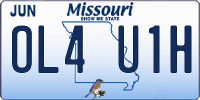 MO license plate OL4U1H