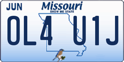 MO license plate OL4U1J