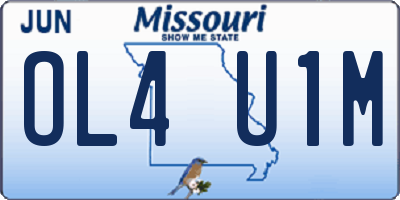 MO license plate OL4U1M