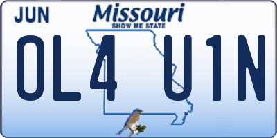 MO license plate OL4U1N