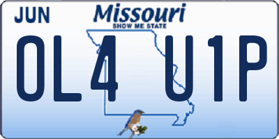 MO license plate OL4U1P