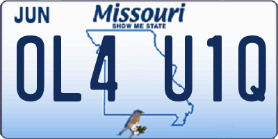 MO license plate OL4U1Q