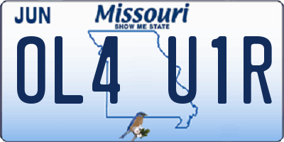 MO license plate OL4U1R