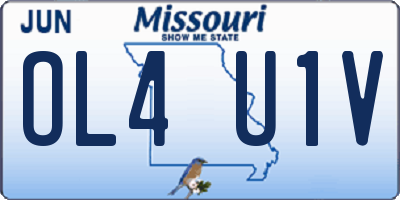 MO license plate OL4U1V