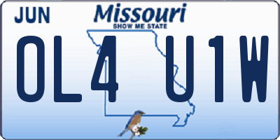 MO license plate OL4U1W