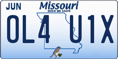 MO license plate OL4U1X